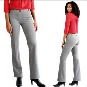 Betabrand Gray Bootcut Pants Size M LONG Pull On Ponte Stretch Yoga